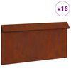 vidaXL Sneglenett 16 stk. 50 x 3,5 x 25 cm Cortenst&aring;l Rusten