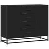 vidaXL Skjenk svart 92x35x76 cm konstruert tre