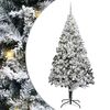 vidaXL Kunstig juletre Hvit 240 cm PVC og St&aring;l og Plast