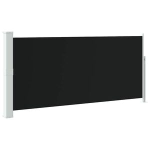 vidaXL Uttrekkbar sidemarkise 140 x 300 cm svart