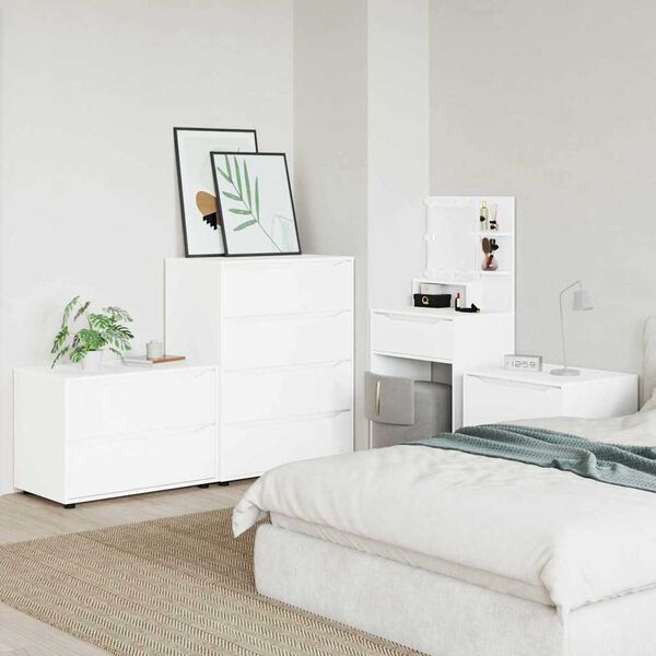 vidaXL Oppbevaringsskap Hvit 80 x 48 x 57 cm Konstruert tre