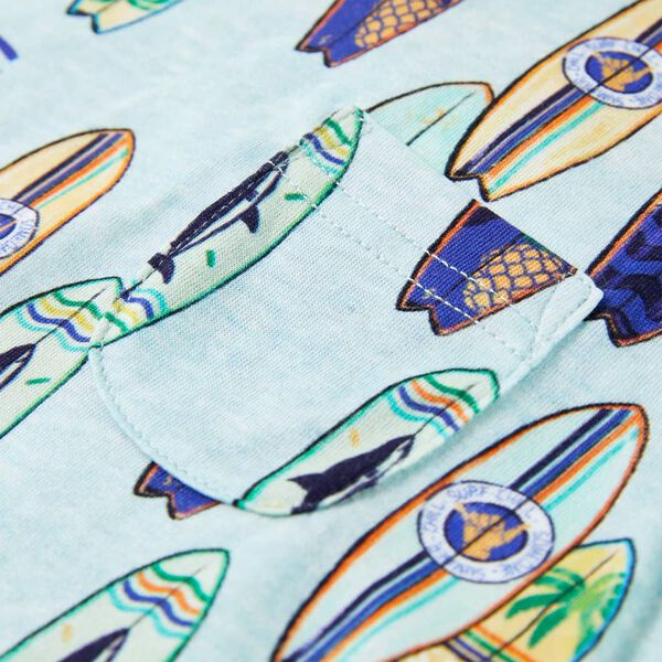 Singlet for barn myk bl&aring; melert 140