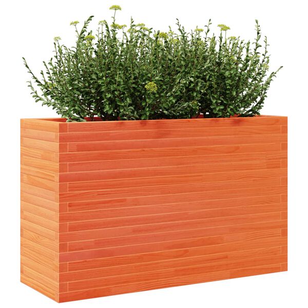 vidaXL Plantekasse voksbrun 110x40x68,5 cm heltre furu