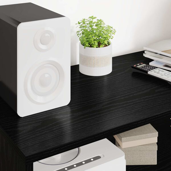 vidaXL TV-skap Svart Eik 100 x 35 x 40 cm Konstruert tre