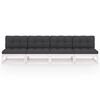 vidaXL Hagesofa med puter 4-seters heltre furu