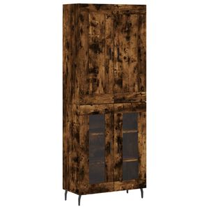 vidaXL Highboard r&oslash;kt eik 69,5x34x180 cm konstruert tre
