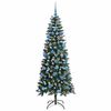 vidaXL Kunstig juletre med 300 LED gr&oslash;nn 180 cm PVC og plast og st&aring;l