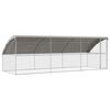 vidaXL H&oslash;nsebur med 1 d&oslash;r 3 stk. S&oslash;lv 600x200x200cm Galvanisert st&aring;l