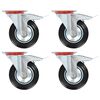 vidaXL Svinghjul med doble bremser 4 stk 160 mm