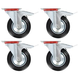 vidaXL Svinghjul med doble bremser 4 stk 160 mm