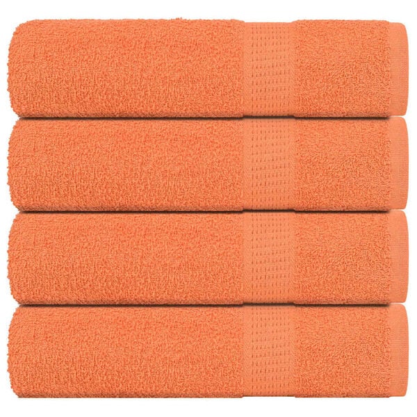vidaXL Badeh&aring;ndkl&aelig;r FROGN 4 stk oransje 100x150 cm 360 gsm