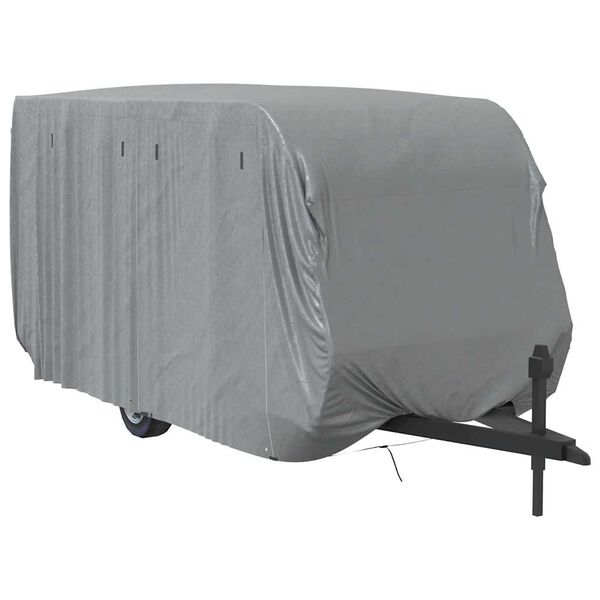 vidaXL Campingvogntrekk gr&aring; 460x250x220 cm ikke-vevet stoff