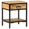 vidaXL Nattbord Brun 40 x 35 x 50 cm Solid mango tre og metall