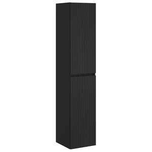 vidaXL Vegghengt Badskap Svart 33 x 34,5 x 160 cm Konstruert tre