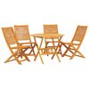vidaXL Hage Spisegruppe 5 stk. Brun Solid akasietre