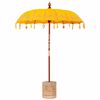 vidaXL Balinesisk parasoll med base Gul 185 x 185 x 260 cm