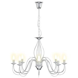 vidaXL Justerbar lysekrone E14 Metall Krom &Oslash; 78 x 101 cm