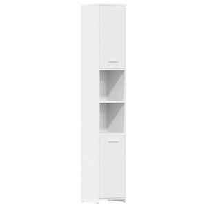 vidaXL Baderomsskap hvit 30x30x183,5 cm konstruert tre