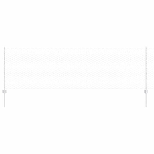 vidaXL Gjerde med stolpe s&oslash;lv 0,8 x 50 m St&aring;l