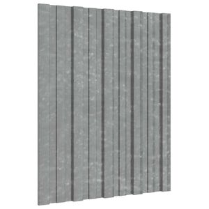 vidaXL Takpanel 36 stk. S&oslash;lv 60 x 45 cm Galvanisert st&aring;l