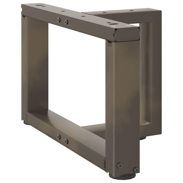 vidaXL Salongbordben T-formet 2 stk svart 50x25x(30-31) cm st&aring;l