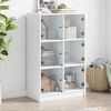 vidaXL Highboard med d&oslash;rer hvit 68x37x109 cm konstruert tre