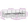 vidaXL Sofasett Naturlig Solid akasietre
