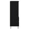 vidaXL H&oslash;yskap med skuff Svart Eik 40 x 36 x 110 cm Konstruert tre