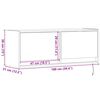vidaXL Vegghengt TV-benk med LED sonoma eik 100x31x35 cm