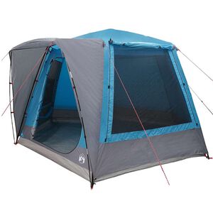 vidaXL Camping Telt Hytte med tak Bl&aring; 420 x 420 x 227 cm Polyester