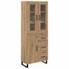 vidaXL H&oslash;yskap 2 pcs Artisan Eik 69,5 x 34 x 180 cm Konstruert tre