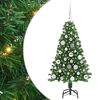 vidaXL Kunstig juletre med 150 LED gr&oslash;nn 120 cm PVC og St&aring;l og Plast