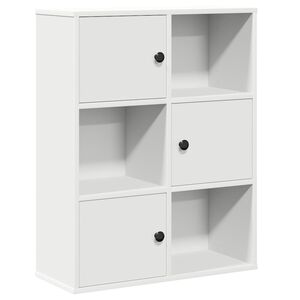 vidaXL Bokhylle hvit 60x24x76,5 cm konstruert tre