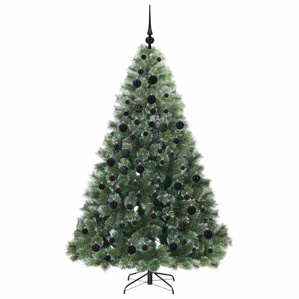 vidaXL Kunstig juletre med 300 LED med stativ gr&oslash;nn 180 cm PE og PVC