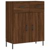 vidaXL Highboard brun eik 69,5x34x180 cm konstruert tre