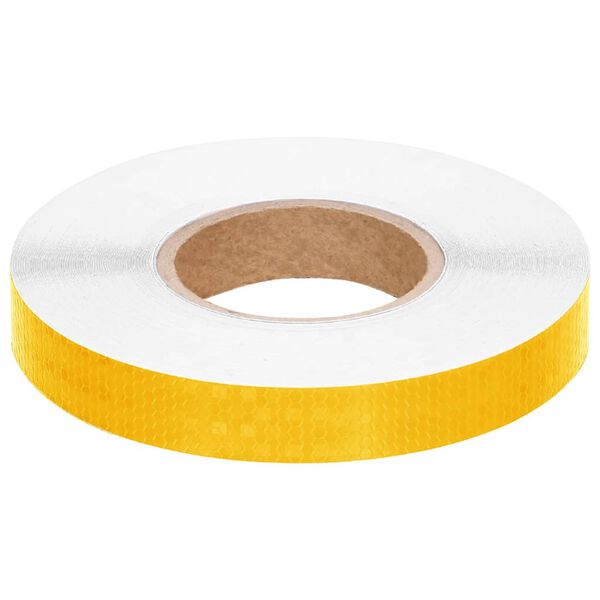 vidaXL Reflekterende tape gul 2,5 cm x 50 m PVC