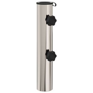 vidaXL Paraplyfotstang 0.63 kg Naturlig rustfritt st&aring;l Rustfritt st&aring;l