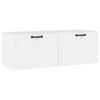 vidaXL Veggskap hvit 100x36,5x35 cm konstruert tre