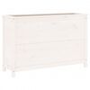vidaXL H&oslash;ybed for hage hvit 119,5x40x78 cm heltre furu