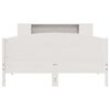 vidaXL Seng med bokhylle uten madrass hvit 140x200 cm heltre furu