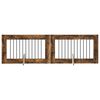 vidaXL Hundegate med stender 2 pcs R&oslash;kt Eik 100 x 60 cm Konstruert tre