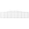 vidaXL Gabionkurver buede 20 stk 400x30x80/100 cm galvanisert jern