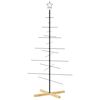 vidaXL Juletre til dekorasjon med trebunn metall svart 150 cm