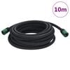 vidaXL Dryppslange svart 0,6" 10 m gummi