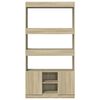 vidaXL Highboard sonoma eik 92x33x180 cm konstruert tre