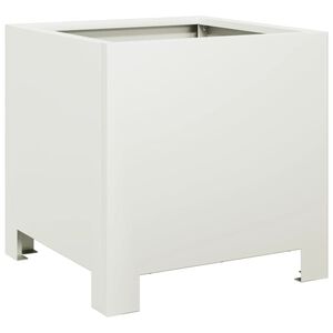 vidaXL Plantekasse hvit 30x30x30 cm st&aring;l