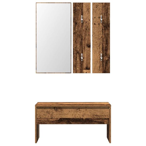 vidaXL Gangmøbelsett gammelt tre konstruert tre