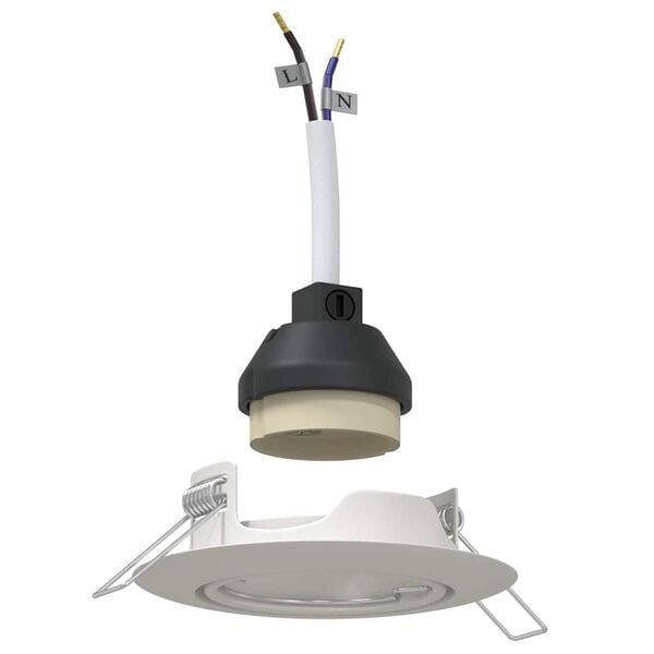 vidaXL Spotlights med søkelys 6 pcs Hvit 9 x 9 cm Metall