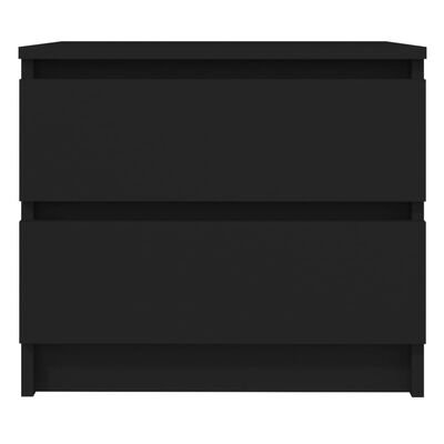 vidaXL Nattbord svart 50x39x43,5 cm sponplate
