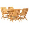 vidaXL Hagespisegruppe 5 deler heltre teak